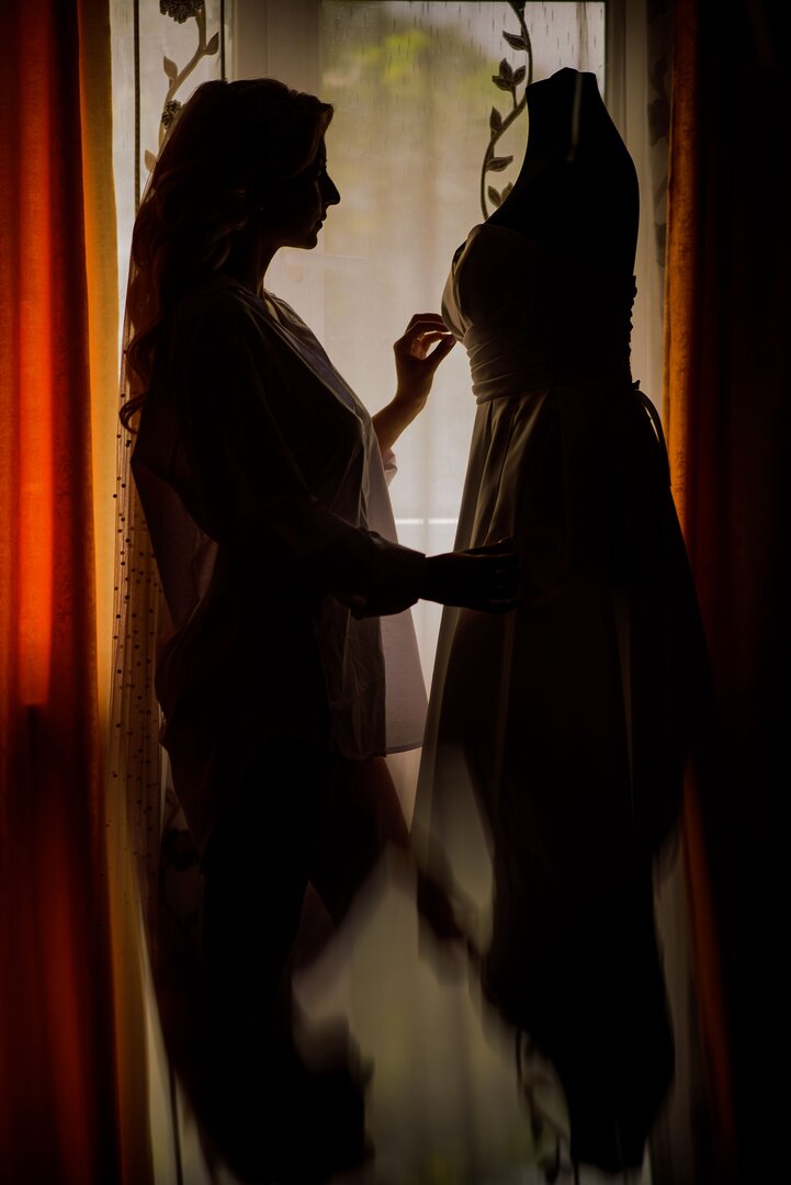 Elegant wedding portrait